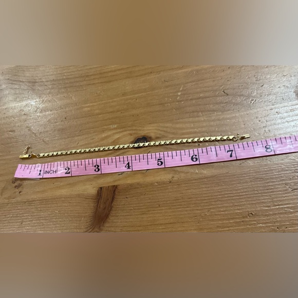 Beverly Hills Gold: 14k. Yellow gold Vintage heart link sweetheart bracelet - Picture 5 of 5